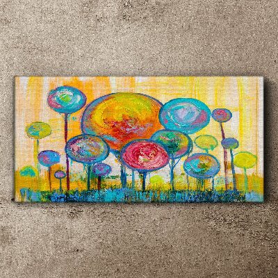Colorful circles against the sun Print on canvas