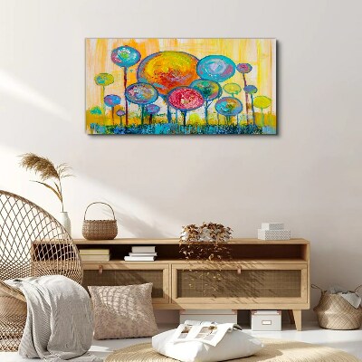 Colorful circles against the sun Print on canvas