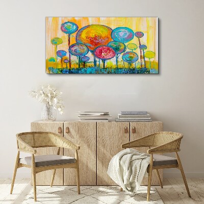 Colorful circles against the sun Print on canvas