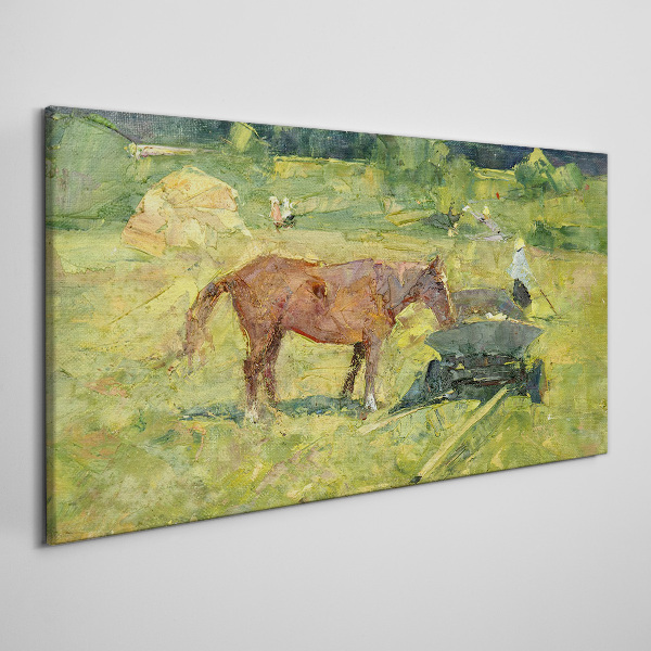 Country scene with horse Print on canvas