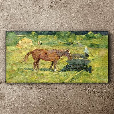 Country scene with horse Print on canvas