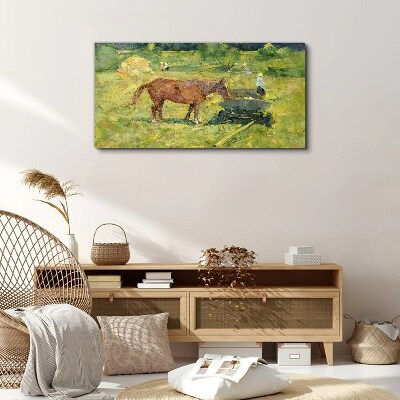 Country scene with horse Print on canvas