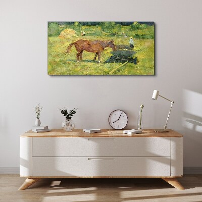 Country scene with horse Print on canvas