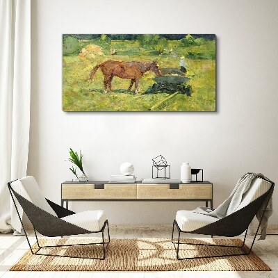 Country scene with horse Print on canvas