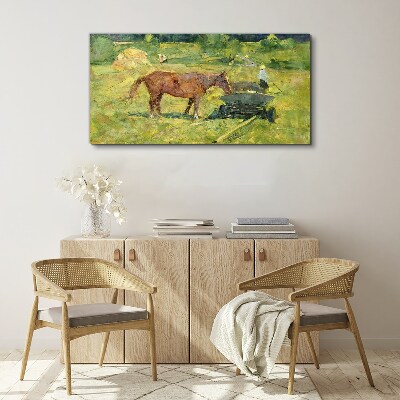 Country scene with horse Print on canvas