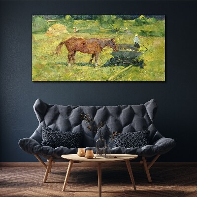 Country scene with horse Print on canvas