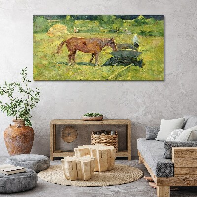 Country scene with horse Print on canvas