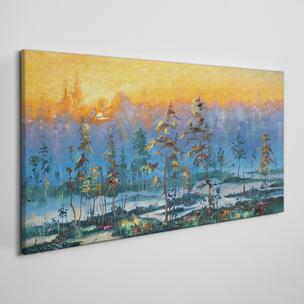 Golden Mornings in the Forest Canvas wall art