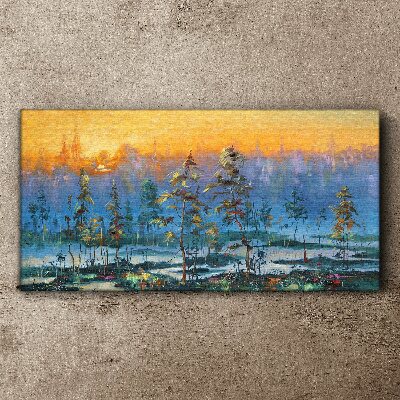 Golden Mornings in the Forest Canvas wall art