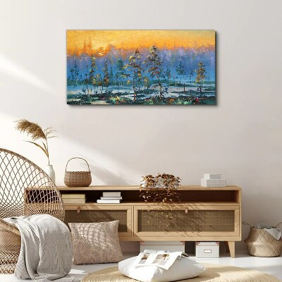 Golden Mornings in the Forest Canvas wall art