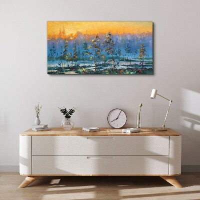 Golden Mornings in the Forest Canvas wall art