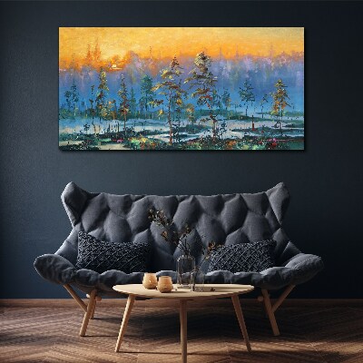 Golden Mornings in the Forest Canvas wall art