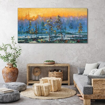 Golden Mornings in the Forest Canvas wall art