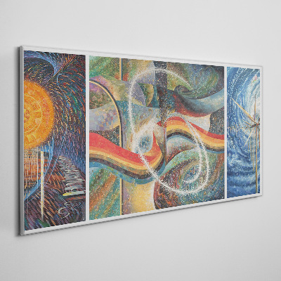 Movement and harmony of colors Canvas wall art