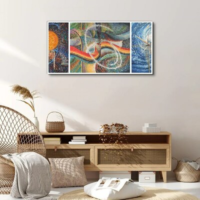 Movement and harmony of colors Canvas wall art