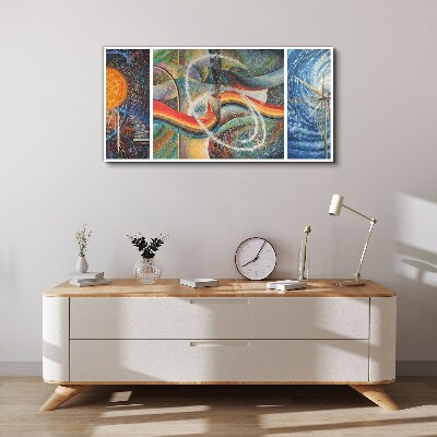 Movement and harmony of colors Canvas wall art