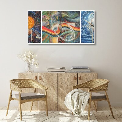 Movement and harmony of colors Canvas wall art