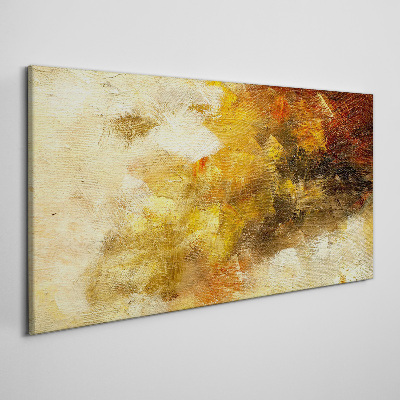 Golden reflections in abstraction Print on canvas