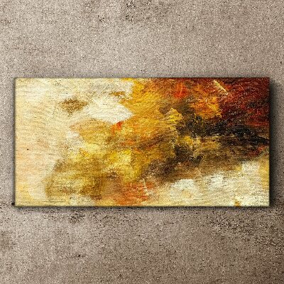 Golden reflections in abstraction Print on canvas