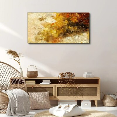 Golden reflections in abstraction Print on canvas