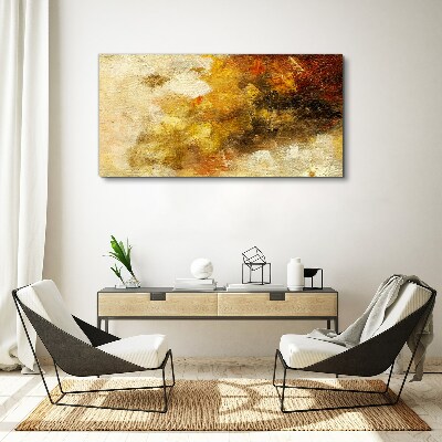 Golden reflections in abstraction Print on canvas