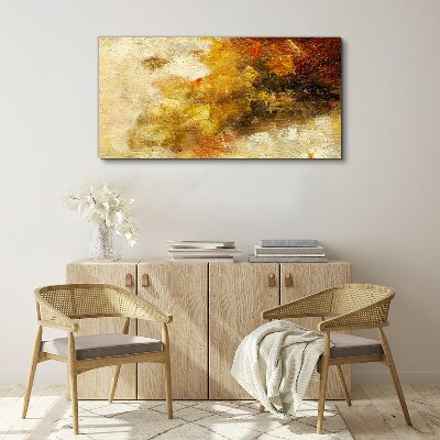 Golden reflections in abstraction Print on canvas
