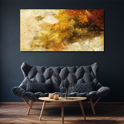 Golden reflections in abstraction Print on canvas