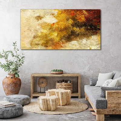 Golden reflections in abstraction Print on canvas