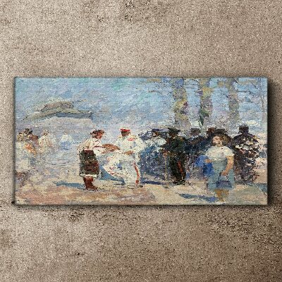 Meeting in the countryside Canvas wall art