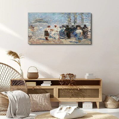 Meeting in the countryside Canvas wall art