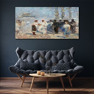 Painting army tank Canvas Wall art