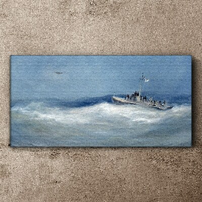 Painting ocean sea ship Canvas Wall art