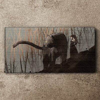 Fantastic animal panther Canvas Wall art