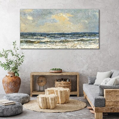 Calm sea on a summer day Print on canvas