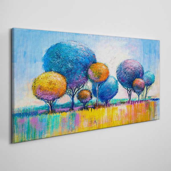 Painting abstraction trees Canvas Wall art