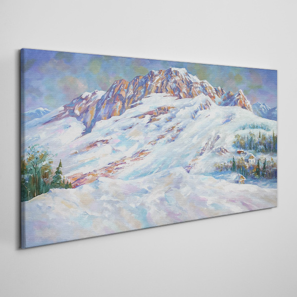 Winter mountain landscape Print on canvas