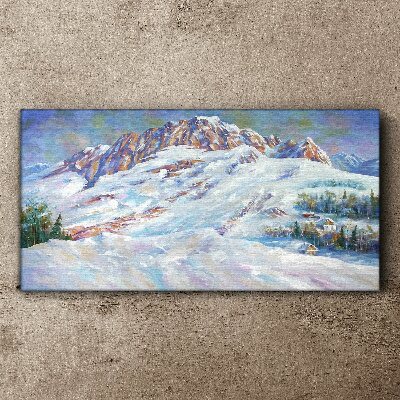 Winter mountain landscape Print on canvas