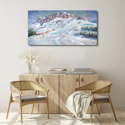 Winter mountain landscape Print on canvas