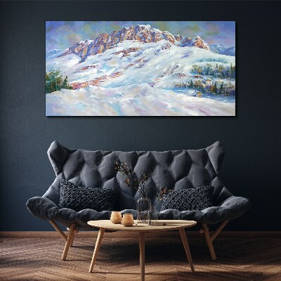 Winter mountain landscape Print on canvas