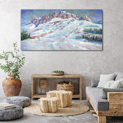 Winter mountain landscape Print on canvas