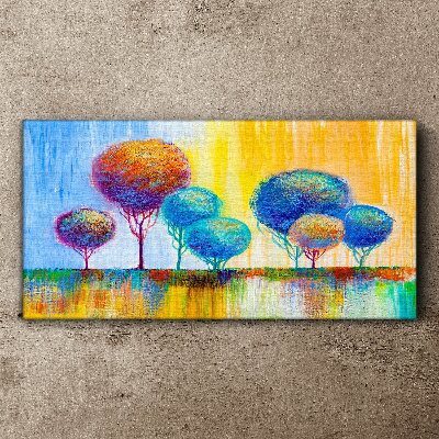 Painting abstraction trees Canvas Wall art