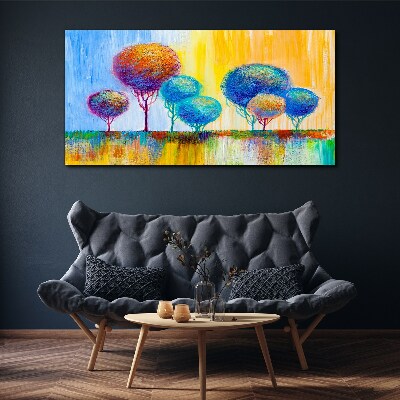 Painting abstraction trees Canvas Wall art