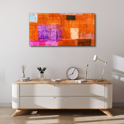Colorful abstractions in warm shades Print on canvas