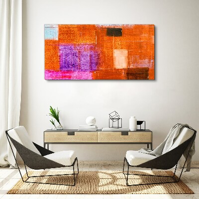 Colorful abstractions in warm shades Print on canvas