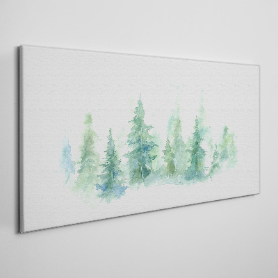 Green forest fog Canvas wall art