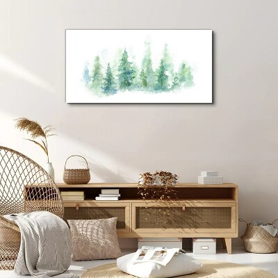 Green forest fog Canvas wall art