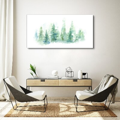 Green forest fog Canvas wall art
