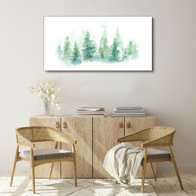 Green forest fog Canvas wall art