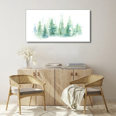 Watercolor tree forest Canvas Wall art