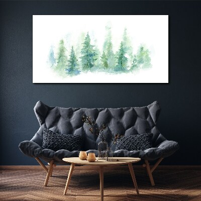 Watercolor tree forest Canvas Wall art